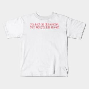 all too well quote lyrics Kids T-Shirt